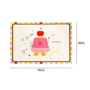 ที่้รองจาน แผ่นรองจาน แผ่นรองแก้วลายการ์ตูนน่ารัก30*45cm แผ่นเสื่อดูดซับน้ำสไตล์มินิมอล dry matกันลื่น
