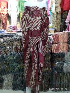 Rok Lilit Batik Murah Terlaris / Rok Pasangan Kebaya / Rok Panjang Muslimah / Rok Lilit Plus Ring Motif Pepaya