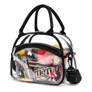 PVC Thickened Large Capacity Transparent Bag Portable Washing Bag Clear Tote Multi Pocket Handbag