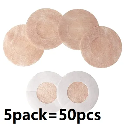 50pcs Disposable Nipple Tape Non Woven Nipple Pad Portable Unisex Nipple Cover Seamless Thin Breathable Men Invisible Nipple Cover Self Adhesive Pad Patch Tape Gym Lelaki Unisex Fit Exercise Cycling Puting Pita