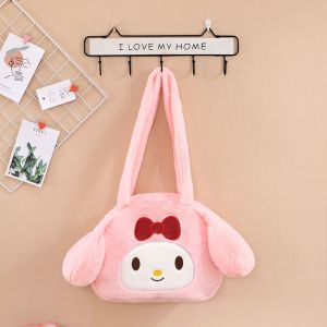 Murah Banget - Shoulder Bag Bulu Halus Karakter / Totebag Resleting Wanita / Tas Bahu Kapasitas Besar Lucu