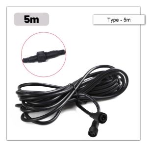 Kabel Extension 5/10Meter Lampu Tenaga Surya Sorot Led Socket Kedap Air Kabel Extension Solar Cables
