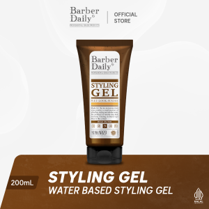 Barber Daily Styling Gel Wet Look Tube 200mL - Water Based Hair Styling