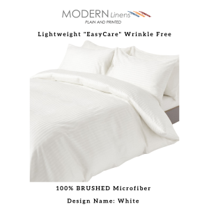 3in1 Bedsheets set 1cm stripes embossed modern linen bedsheet set