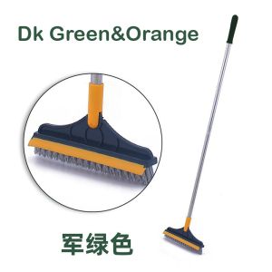 ⭐Ready Stock Malaysia⭐2in1 Easy Magic Toilet Floor Tile Gap Cleaning VShape Brush Scrub Wiper Penyapu Lantai Rotate Head