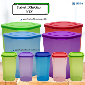 INDRA Paket Toples Monalisa 2250ml/DSn45/set isi 9 pcs