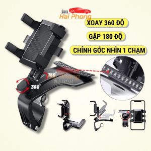 [Freeship 15k cho đơn từ 29k]Giá đỡ kẹp điện thoại vô lăng để trên xe hơi ô tô xoay 360 độ chống rung treo đa điểm trên taplo gương chiếu hậu - Gara Hải Phòng