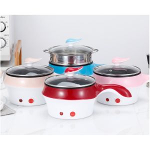 Double Layer Stainless Steel Steamer Mini Electric Pot Pan Cooker 18cm