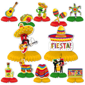LZD  Mexican Carnival Theme Decoration Supplies fiesta Honeycomb Ball Decoration Table Decoration Honeycomb Table