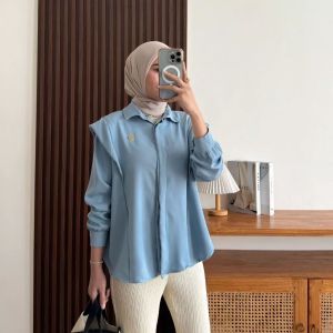 ANDINI BLOUSE SHAKILLA ATASAN WANITA POLOS KOREAN STYLE
