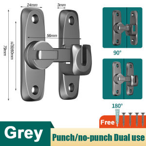 Termaya Door lock alloy sliding latch kunci pintu bilik anti theft 90 180 degree tahan lama rumah tangga