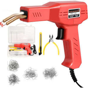 220V Professional Plastic Repair Kit - Hot Stapler with 200CS Staples for Car Bumper & Plastic Welding - Heavy Duty Bonding Tool Set"