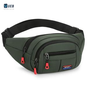 Ueblock✈ Men Women Crossbody Bag with 4-Zipper Pockets Chest Bag with Adjustable Strap Fashion Waist Pack for Travel Hiking Running