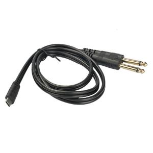 1ถึง1หรือ1ถึง2 USB C ถึง6.35มม. สายแปลงประเภท C เป็น1/4นิ้วสายเชื่อมต่อสำหรับอุปกรณ์มืออาชีพ