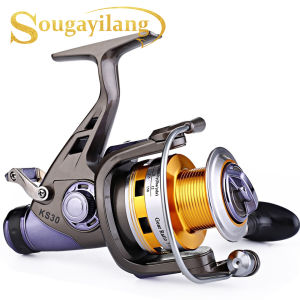 Sougayilang Double Brake Magnetic System Spinning Reel Left/right Handle Carp Fishing Reel 10BB Fishing Tools Fishing Gear