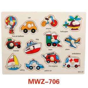 Mainan Edukasi Anak Puzzle Wooden Angka Hewan Transportasi Buah Buahan Bahan Kayu Premium