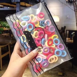 100pcs/pack Candycolor nylon elastic hair band Kids Hair Tie Korean women ponytail Rubber Band