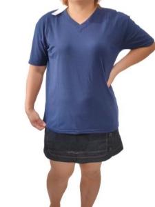 Floline Ols- Kaos Jumbo Tshirt V-Neck / Atasan BIG Size / Oblong Wanita Ukuran Jumbo Stay At home