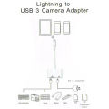 MLIFE - รับประกัน 1 ปี - 2IN1 สาย Lightning to USB Camera Adapter รองรับ iPhone iPad iOS 13 OTG Adaptor with Charging Port Compatible Keyboard, Mouse, Camera, Card Reader อแดปเตอร์กล้อง อะแดปเตอร์กล้อง. 
