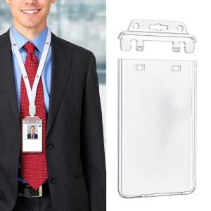 Waterproof ID Badge Holders Card Holders Card Protective Case Clear Name Holders Credit Card Case School Office Supplies