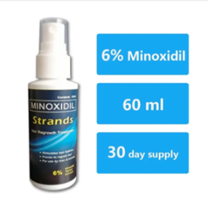 ORIGINAL Minoxidil Strands 6% Minoxidil Topical Solution (60ml per bottle) Treatment for Hair Grower Beard Grower Hydrating Hair Loss Color Protection Damage Hair Volumizing Frizziness Split Ends Dandruff Dryness Thinning Hair..