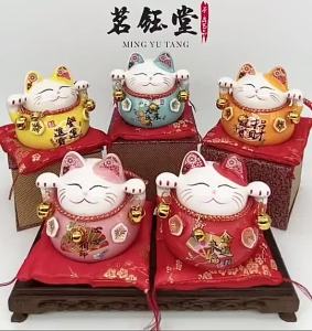 [ Spot Goods ]4.5-5 Fortune Cat Money 6 Colors [ReadyStock]4.5-5InchesLuckyCatFortuneCatFengshuiCatPIGGYBANK