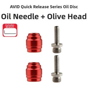 FLYING 1/2/5/10sets Red Oil Olive Head Stainless Steel Aluminum Alloy Oil Pipe Outer Diameter 5mm Mountain Road Bike Olive Head Oil Kit Suitable for SRAM