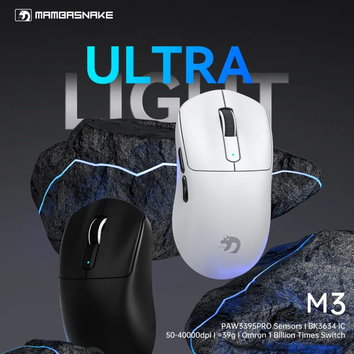 MAMBASNAKE%20x%20ATTACK%20SHARK%20M3%2039g%20Lightweight%20Wireless%20Gaming%20Mouse%20PAW3395PRO%2039g%20SUPERLIGHT,%20PixArt%20PAW3395PRO%20Gaming%20Sensor,%20Omron%20Microswitches%20-%20Image%203