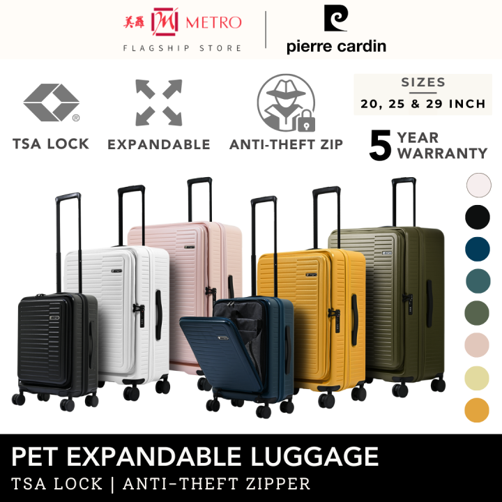 Pierre Cardin Top Opening Expandable TSA Lock Luggage 20 25 29 inch Lazada Singapore