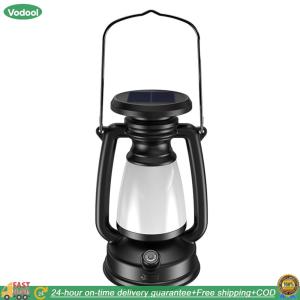 【24 hours Flash Delivery】โคมไฟตั้งแคมป์ LED วินเทจ 800mAh/1200mAh ชาร์จ USB Type-C พลังงานแสงอาทิตย์ กันน้ำ สำหรับการเดินป่า