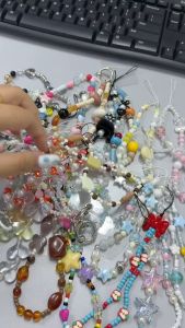 Cute Phone Strap Beaded Charm Collection 🎀 Easy To Hang Phone Lanyard  Sweet Style Accessories