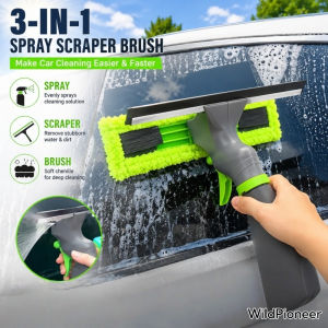WildPioneer 3 In 1 Car Foam Washer Mop Towel Window Glass Spray Scraper Cleaner Cloth Pad Kit Cleaning Tool