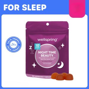 Best Seller NIGHT TIME BEAUTY MELATONIN GUMMIES | Melatonin for Restful Sleep | Collagen for Smoother Skin | Helps Improve Sleep Quality | Regulates Your Sleep-Wake Cycle | Hyaluronic Acid for Deep Hydration | Melatonin with Collagen and Hyaluronic Acid.