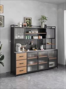Ironwork Kitchen Cabinets Rock Plate Sideboards High Cabinets Industrial-style Tea And Water Cabinets Coffee Storage Cabinets