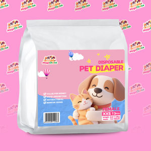 MegaChoice Puppy Diapers 12PCS XXS XS S M L XL absorption 200ML pet diapers dog female 宠物狗尿布