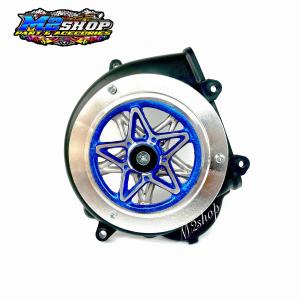 Tutup cover kipas mesin set spiner bintang alumunium PNP Honda Beat fi scoopy fi spacy fi 2012-2014 stater kasar