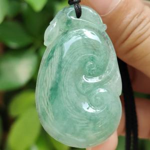 🍃 Jade Ruyi of Balanced Elements - Woods Wisdom Waters Flow (Sku: pendant426)