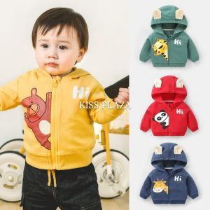 FREESHIP- [HOT TREND] ÁO KHOÁC HIHI TAI GẤU DỄ THƯƠNG  CHẤT COTTON NỈ DA CÁ  CHO BÉ TRAI VÀ GÁI 8-18KG  VIDEO THẬT  KISS PLAZA