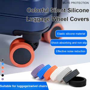 Colorful Silent Silicone Luggage Wheel Covers: Protect & Quiet Your Suitcase Wheels
