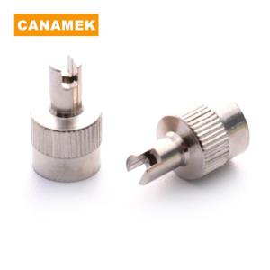 【CANAMEK】 8pcs Slotted Head Valve Stem Caps with Core Remover Tool for Car Motorcycle