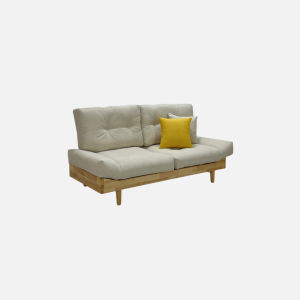 [FREE INSTALLATION] Como Home Solid Wood 3 Seater Sofa with Cushion Muji Style Free Pillows