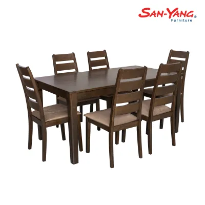 San-Yang Furniture Dining Set 6-Seater Asrio Brown 300318