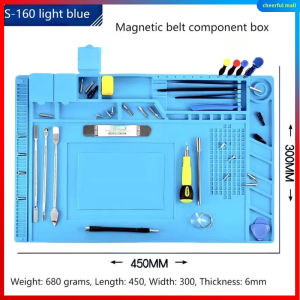 Kaisi S-160 LARGE 45x30cm Soldering Station Mat Magnetic Heat-Resistant Silicone Pad for Soldering circuit board repair...