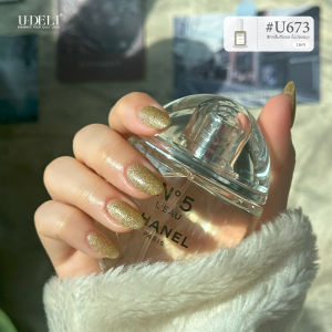 สีทาเล็บ สีทาเล็บกึ่งเจล(ไม่อบ) U-DELI Flash Vegan Nail Polish น้ำยาทาเล็บ กลิตเตอร์แฟลช กลิตเตอร์แน่น สีเล็บแฟชั่น เล่นแสงสวย วิ้งระยิบระยับ สีชัดแน่น U671-676 สีแฟลช สีแฟรช สีทาเล็บ สีทาเล็บแฟลช