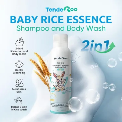 [FDA Approved] Tenderoo Baby Rice Essence Shampoo and Body Wash 2in1 Gentle Cleansing Moisturizing