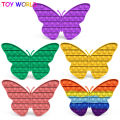 Pop it fidget toy butterfly shape light pink cheap Push Pop Pop Bubble Sensory Stress Relief Special Needs Silent Classroom simple dimple fidget toy. 