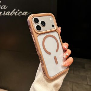 for iPhone 17 16 15 14 13 12 11 Pro Max 14 15 16 Plus air Case Compatible with MagSafe Dual Layer Transparent Magnetic Phone Case Heavy Duty Anti-Drop Shockproof Protection Phone Cases for iPhone 17 Pro Max