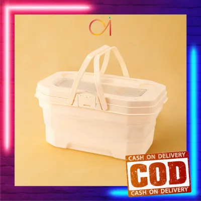 AI-C1292 Tempat Wadah Lipat Outdoor Piknik / Keranjang Piknik Lipat Portable Silikon