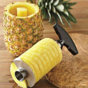Yomerto 1pcs Stainless Steel Pineapple Corer Slicer Peeler Pineapple Core Remover Pineapple Cutter Pine Apple Peeler Manual Fruit Cutter Slicer Kitchen Cooking Tool