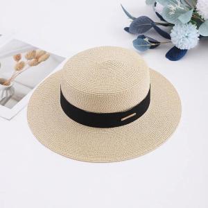 Korean Style Women Summer Straw Hat Wide Brim UV Protection Elegant French Fedora Beach Sun Hat Adjustable for Travel2026